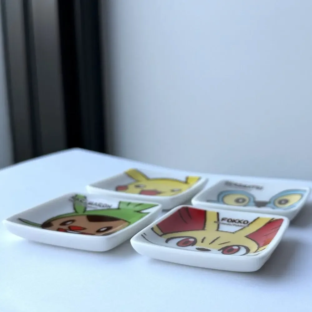 Pokemon Porcelain Chopstick Rest 2.25” Pikachu, Keromatsu, Harimaron, Fokko
